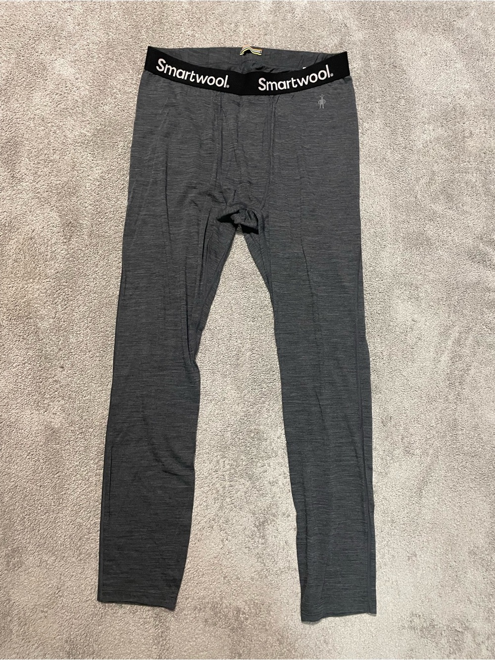 Smartwool Merino Wool Base Layer Bottoms Men’s L Gray Thermal Hiking Ski Outdoor
